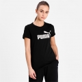 Puma Fitness-Shirt Essentials Logo (100% Cotton) Black Women